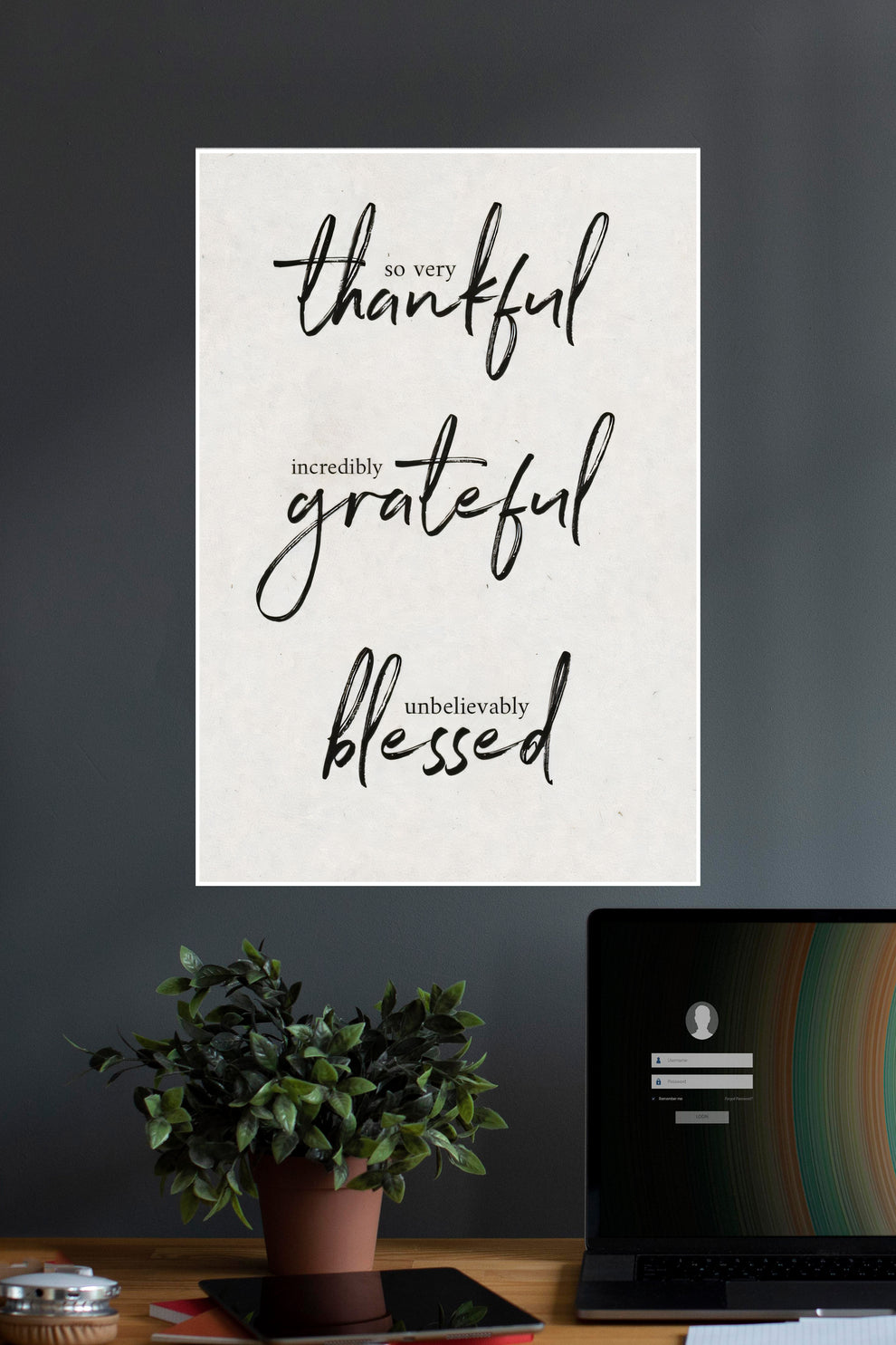Thankful X Grateful X Blessed | Quotes | Motivational Poster – Posterized