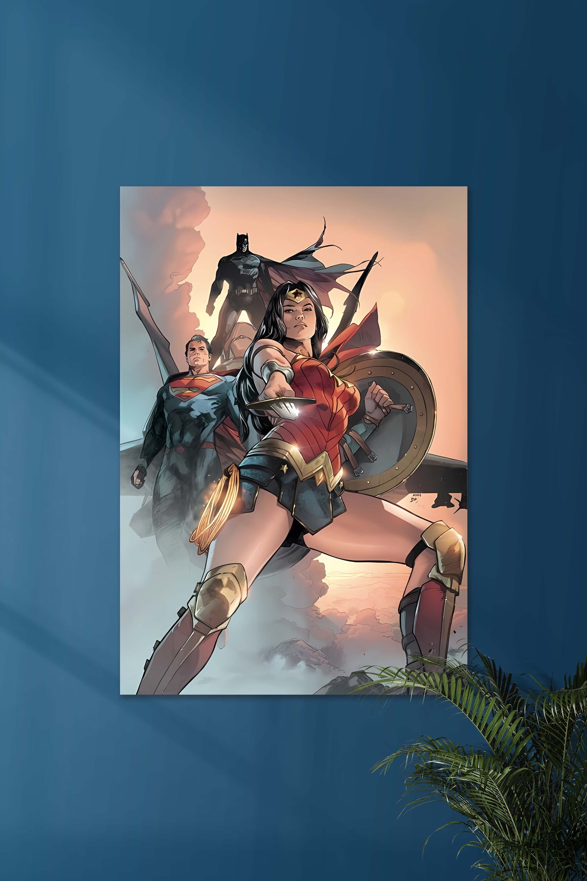 JUSTICE LEAGUE COMIC | BAT X SUP X WON | DCU POSTER - A4