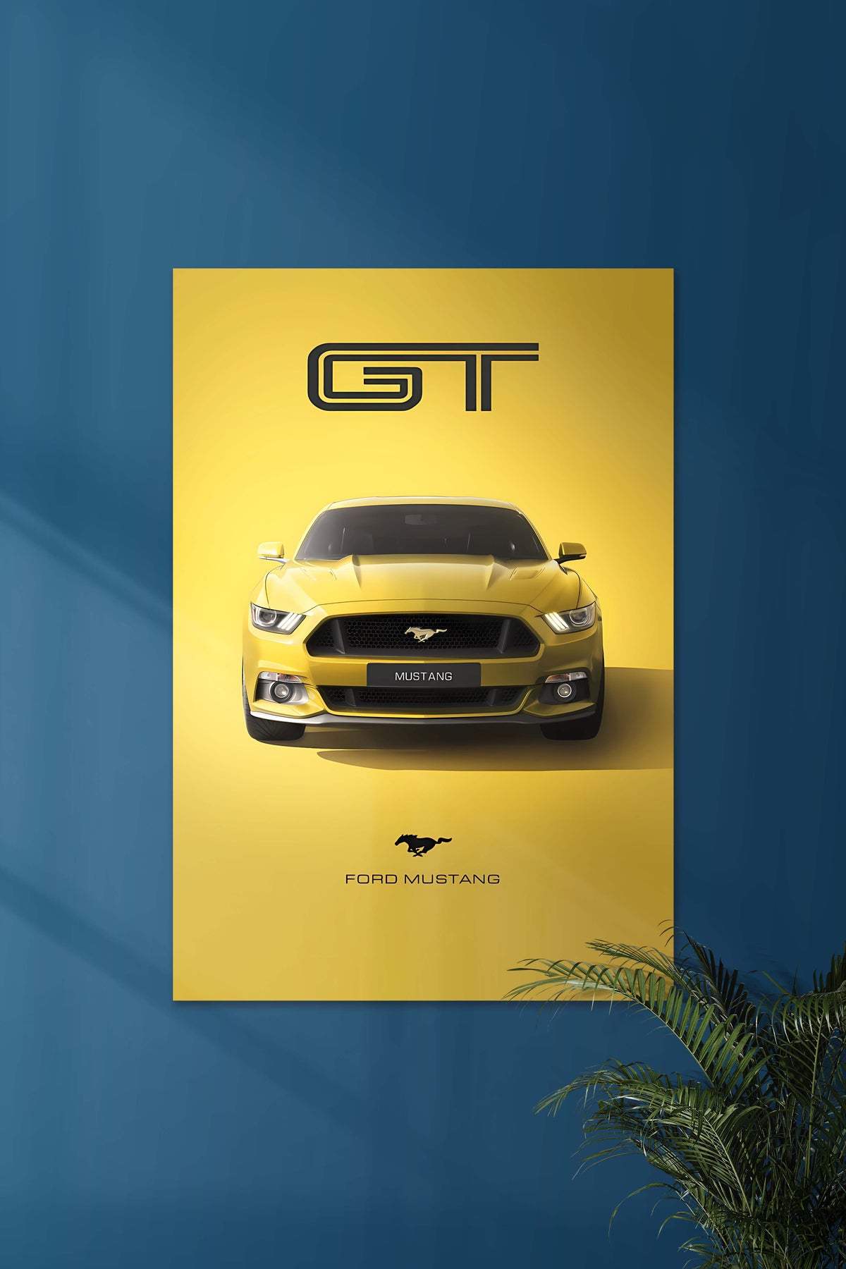 FORD MUSTANG GT | VINTAGE CAR #1 | CAR POSTERS - A4