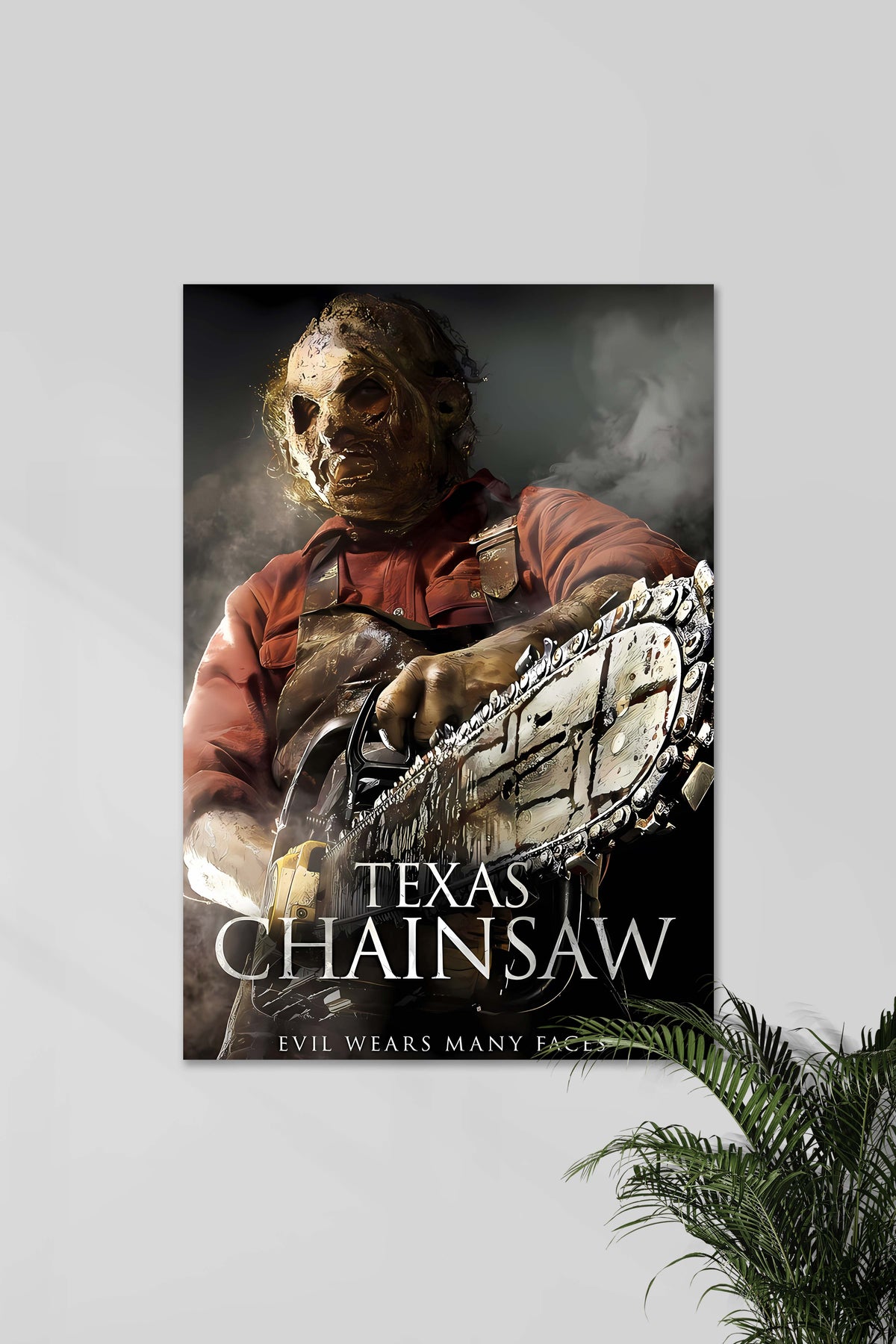EVIL WEARS MANY FACES | Texas Chainsaw | Horror Movie Poster - A4