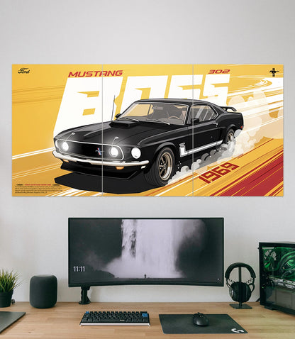 Ford Mustang Boss 302  | Car Set | 3 Piece Set