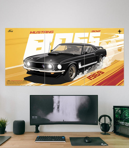 Ford Mustang Boss 302  | Car Set | 3 Piece Set