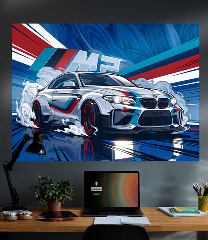 BMW M2 | VECTOR STYLE CARS | 8 Panel Split Wall Set