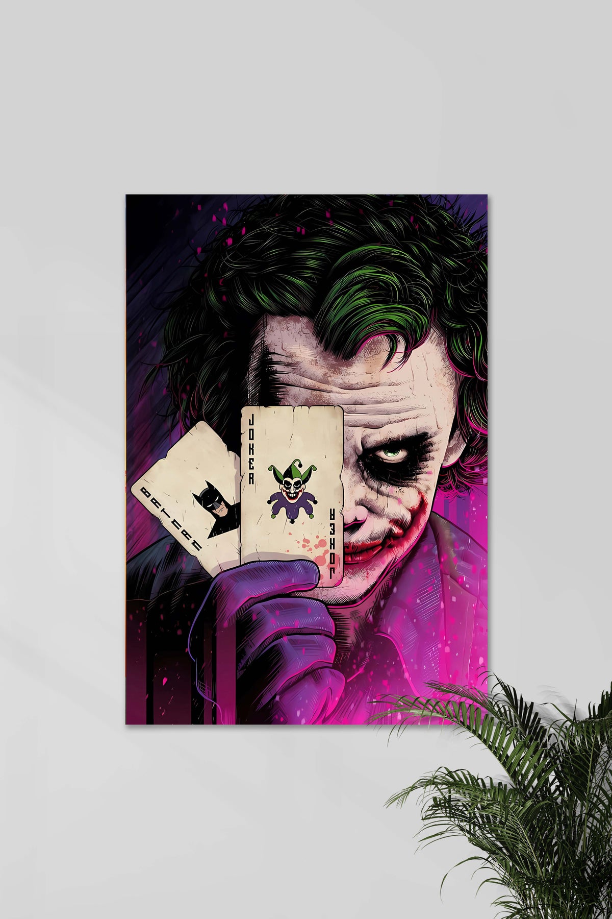 JOKER X NEON | THE DARK KNIGHT| DCU POSTER - A4