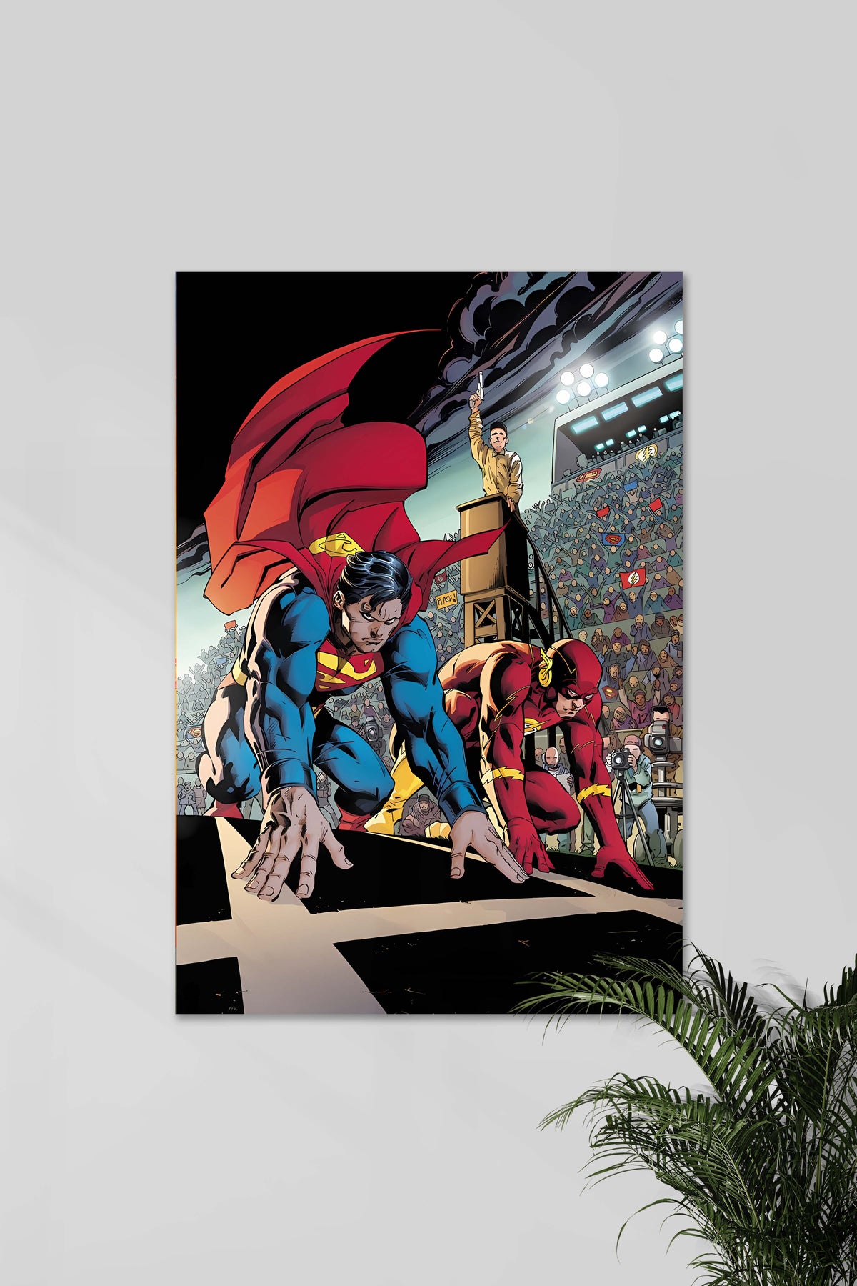 SUPERMAN VS FLASH   | GET  SET GO  | DCU  Poster - A4