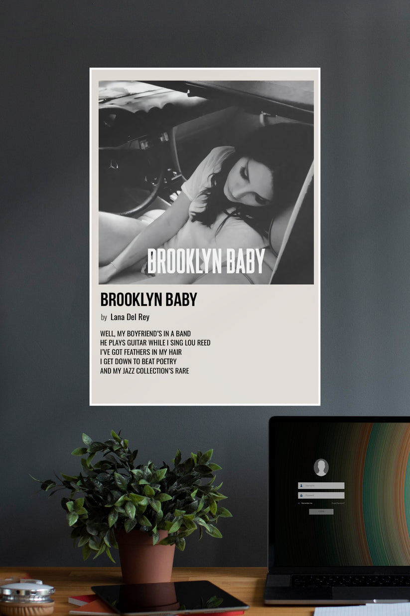 Brooklyn Baby X Lana Del Rey | Music Card | Music Artist Poster ...