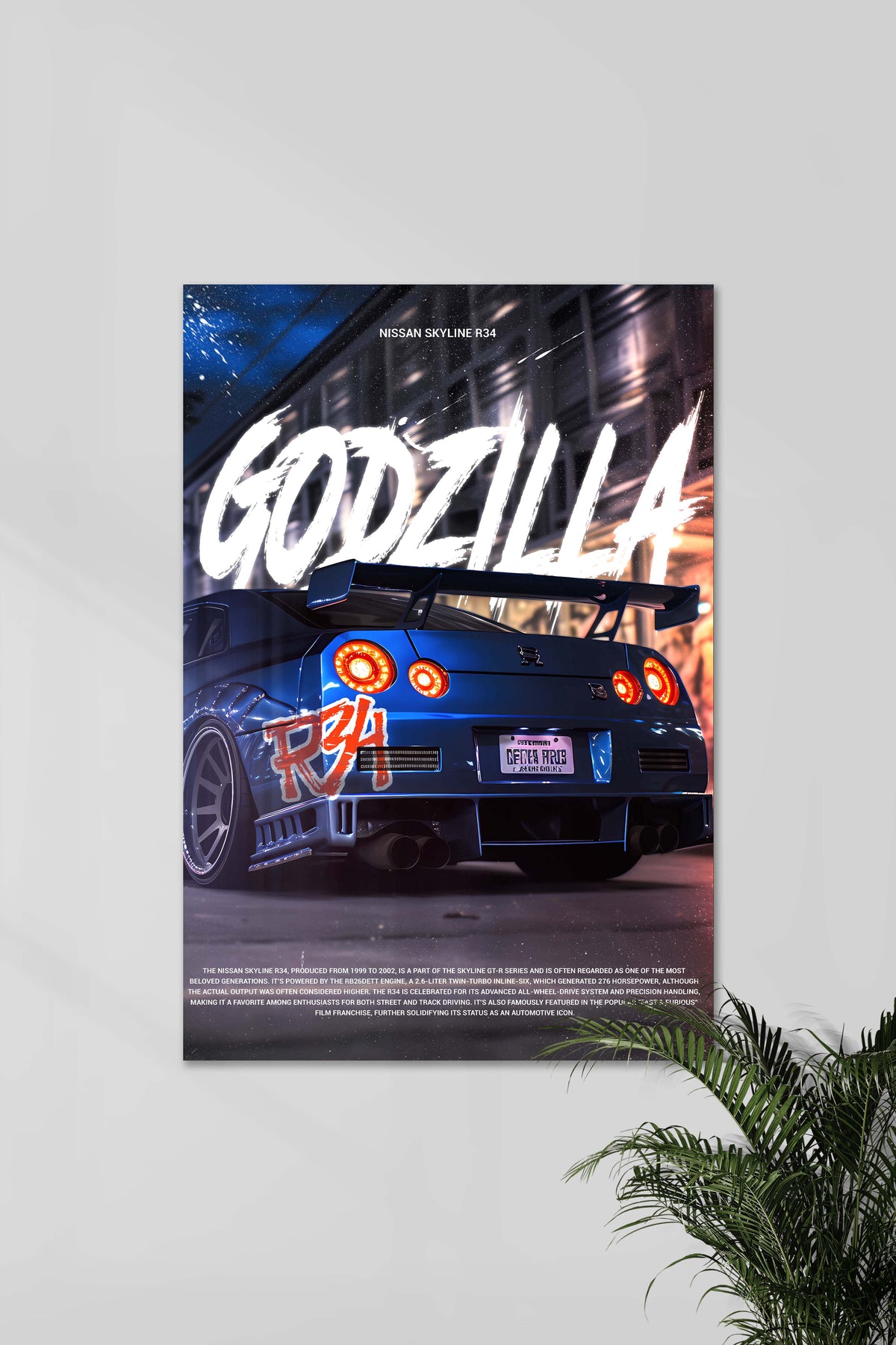 NISSAN X GOZILLA | CONCEPT CARS #04 | CAR POSTERS - A4