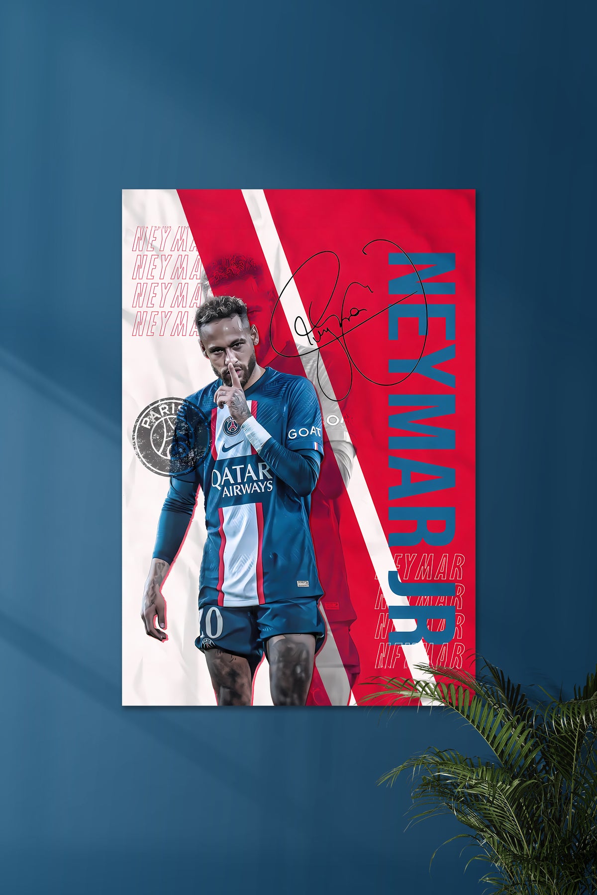 NEYMAR JR | PSG | FootBall Poster - A4