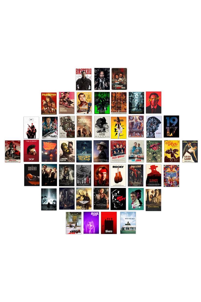 50 Epic Movie Collage Set – Posterized