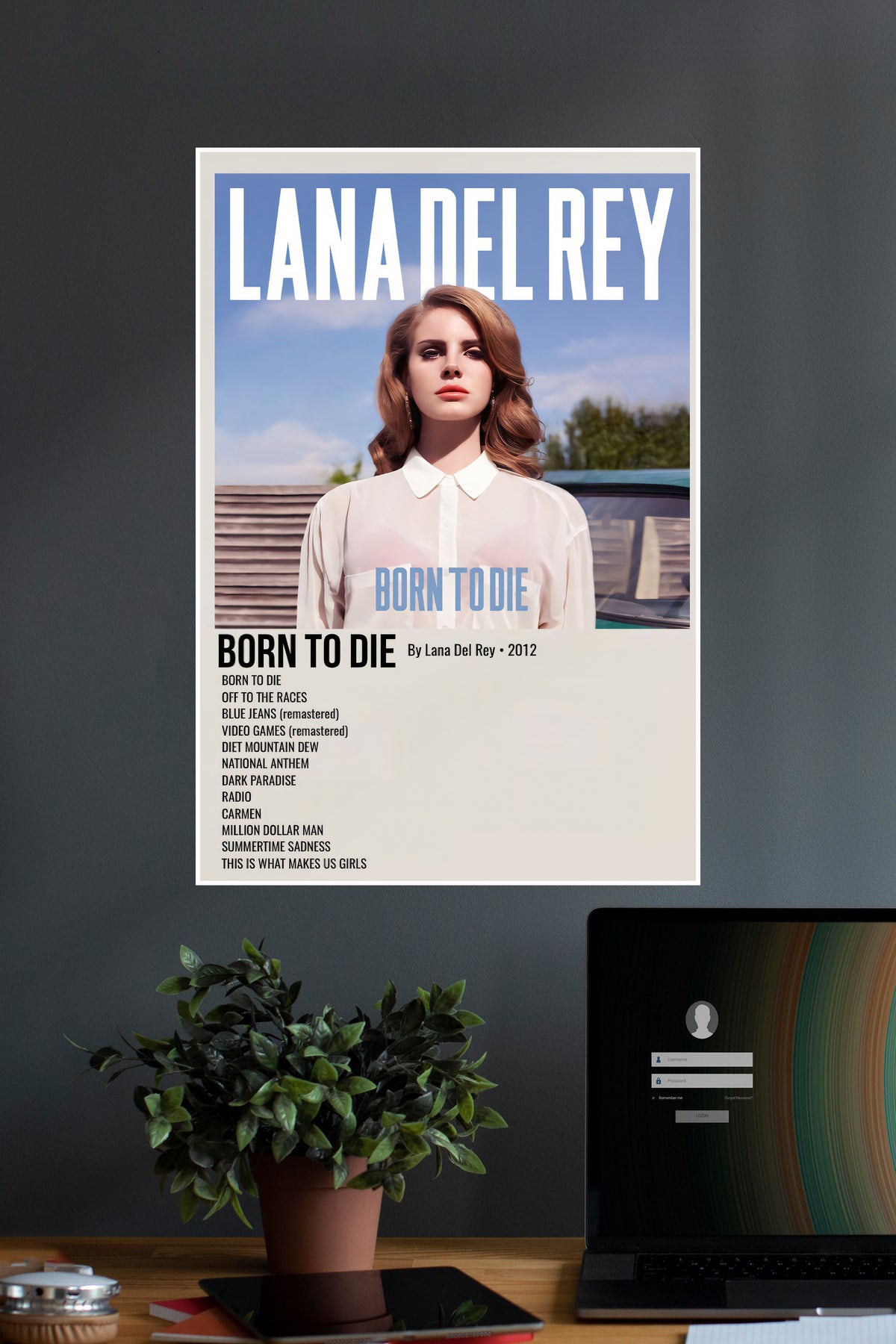 Born To Die X Lana Del Rey | Music Card | Music Artist Poster - A4