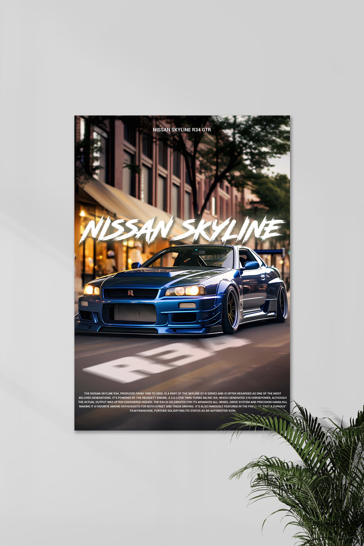 NISSAN SKYLINE R34 | CONCEPT CARS #04 | CAR POSTERS - A4