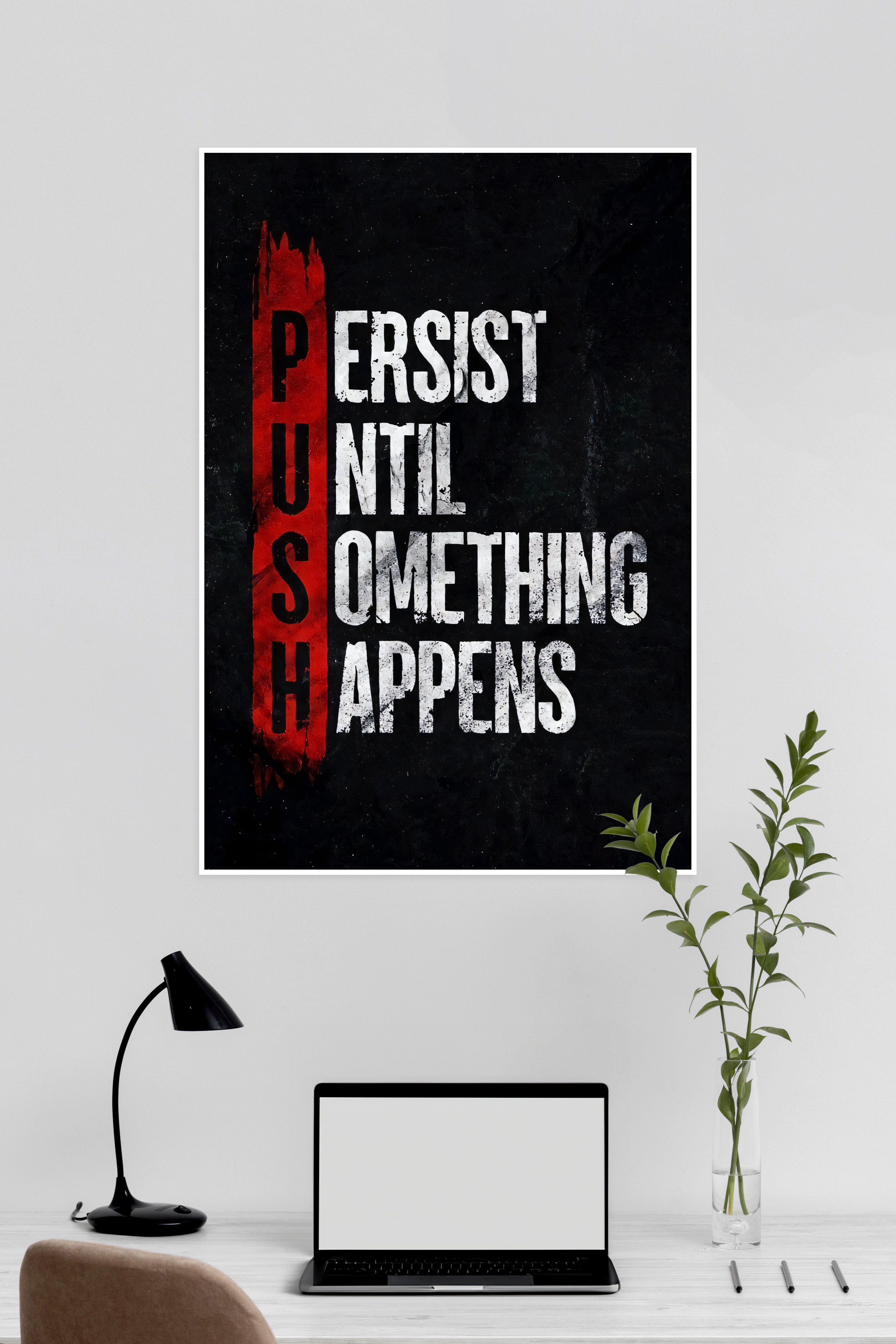 PUSH | GYM | Motivational Poster – Posterized