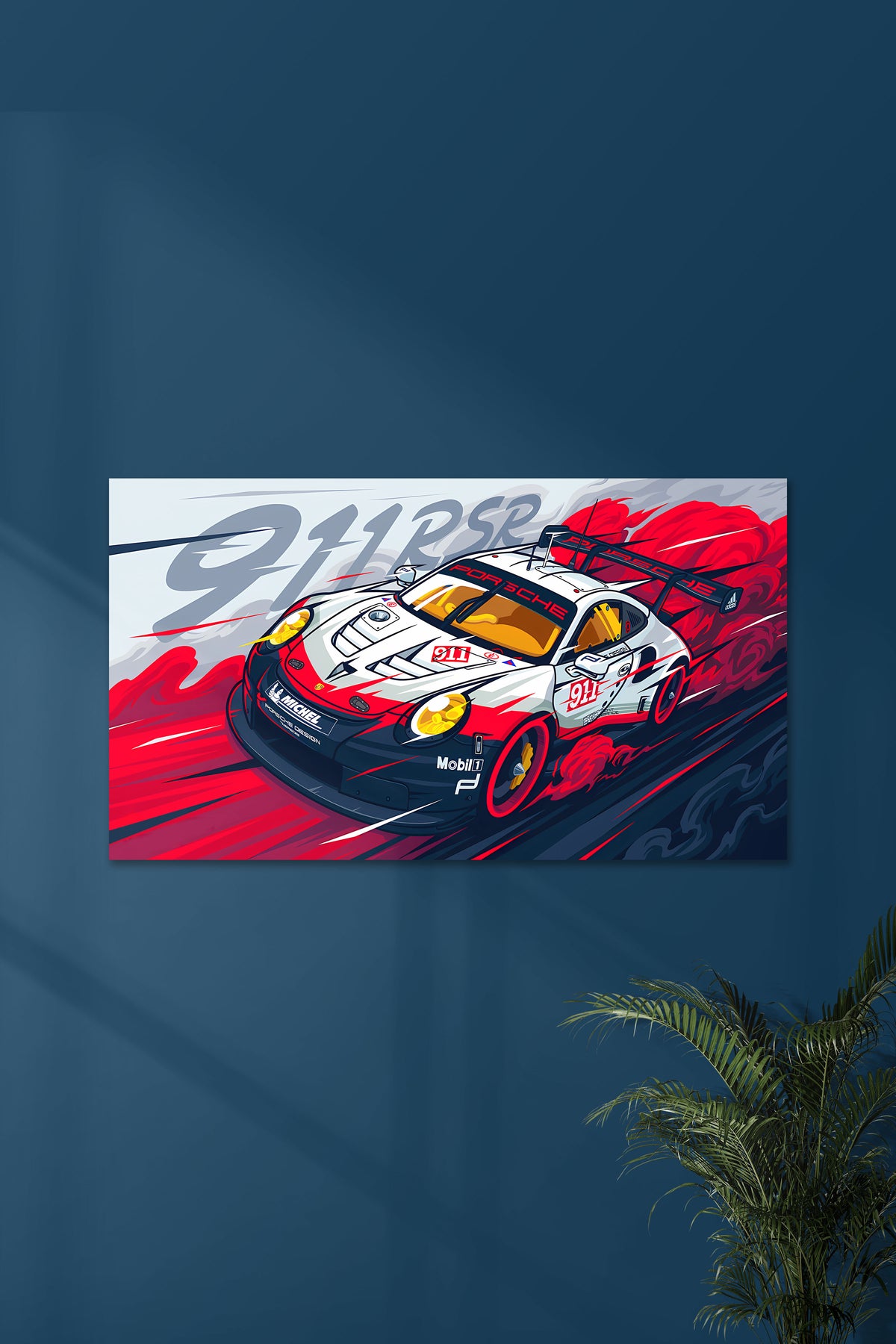 911RSR | VECTOR STYLE CARS #01 | CAR POSTERS - A4