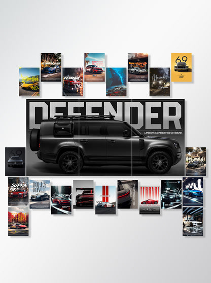 22 Piece Automotive Wall Setup Combo (1 Split Set + 21 A5 Print)