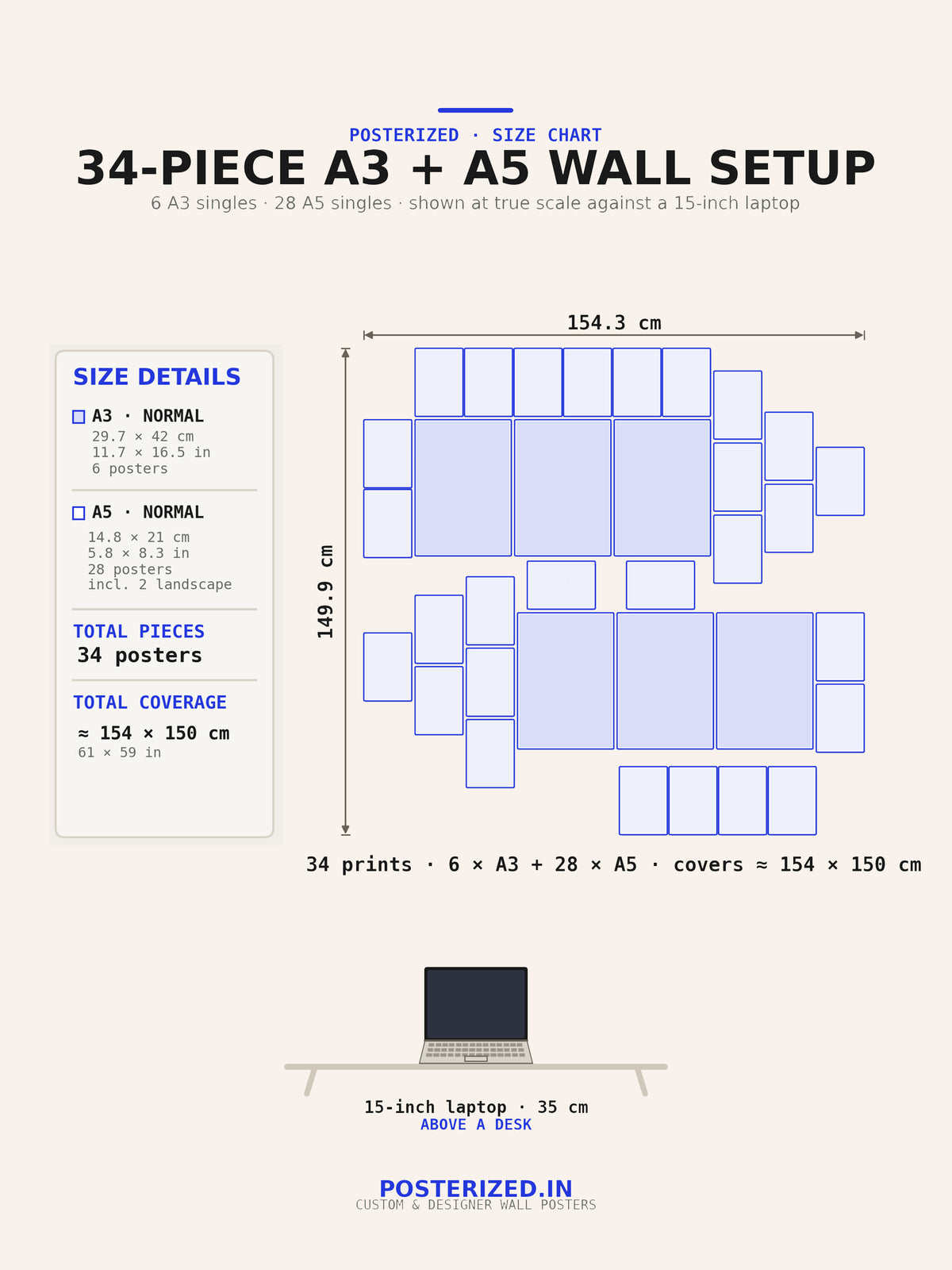 Superman Batman | DC Superhero Wall Setup | 34 Piece A3 A5 Mix Pack