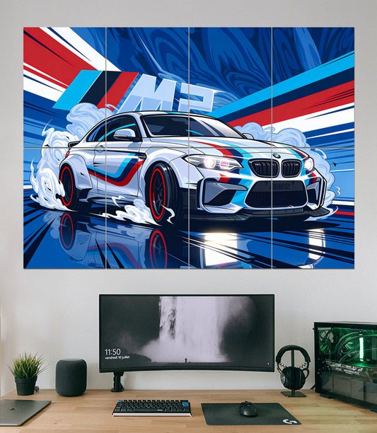 BMW M2 | VECTOR STYLE CARS | 8 Panel Split Wall Set