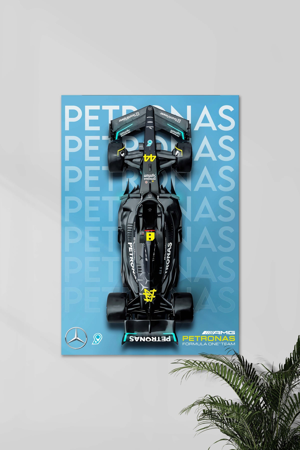 AMG PETRONAS F1 | SOLID CARS #02 | CAR POSTERS - A4