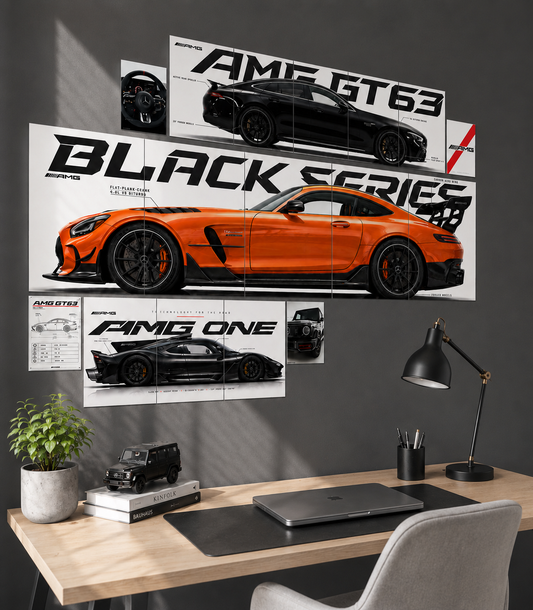 AMG All in One Wall Setup | Mercedes AMG | 17 Piece A4 A3 & A5 Mix Pack