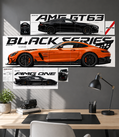 AMG All in One Wall Setup | Mercedes AMG | 17 Piece A4 A3 & A5 Mix Pack