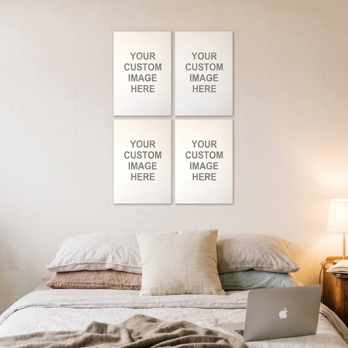 4 posters at 13x19 inches on a wall above a desk