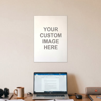 1 A3 poster on a wall above a desk