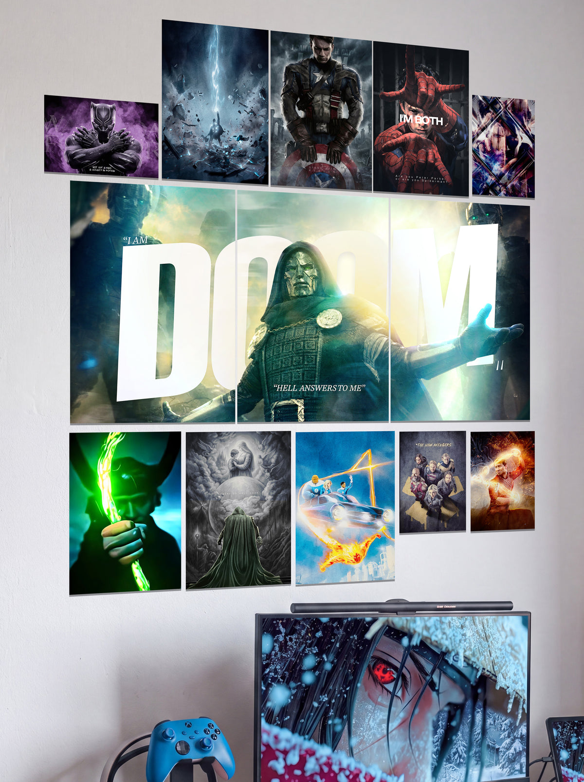 Multiverse Legends  | Premium Wall Setup Pack | 11 Design A4 A3 Mix Pack
