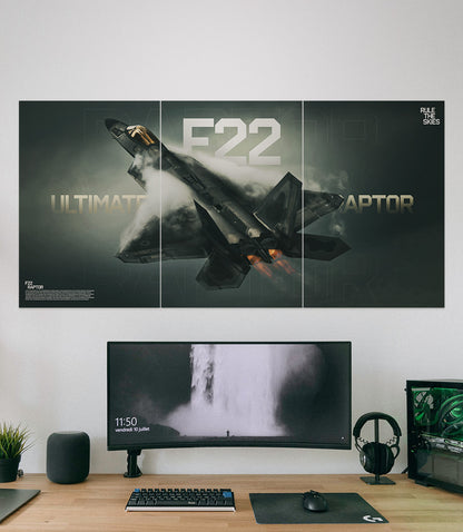 The F22 RAPTOR | Fighter Jet | 3 Piece Set