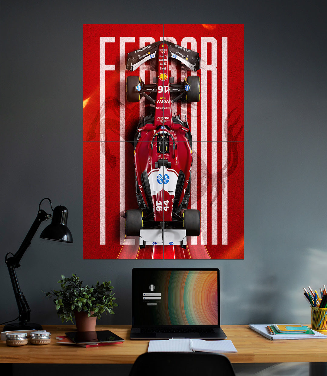 Ferrari SF24 | Formula 1 Wall Art | 4 Piece Set
