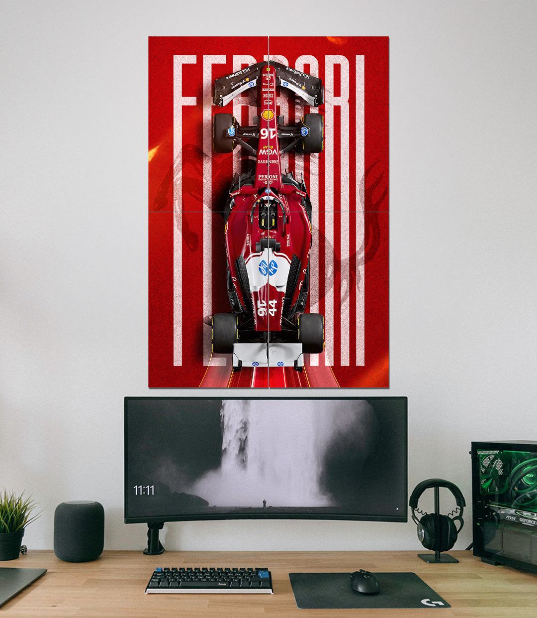 Ferrari SF24 | Formula 1 Wall Art | 4 Piece Set - A4