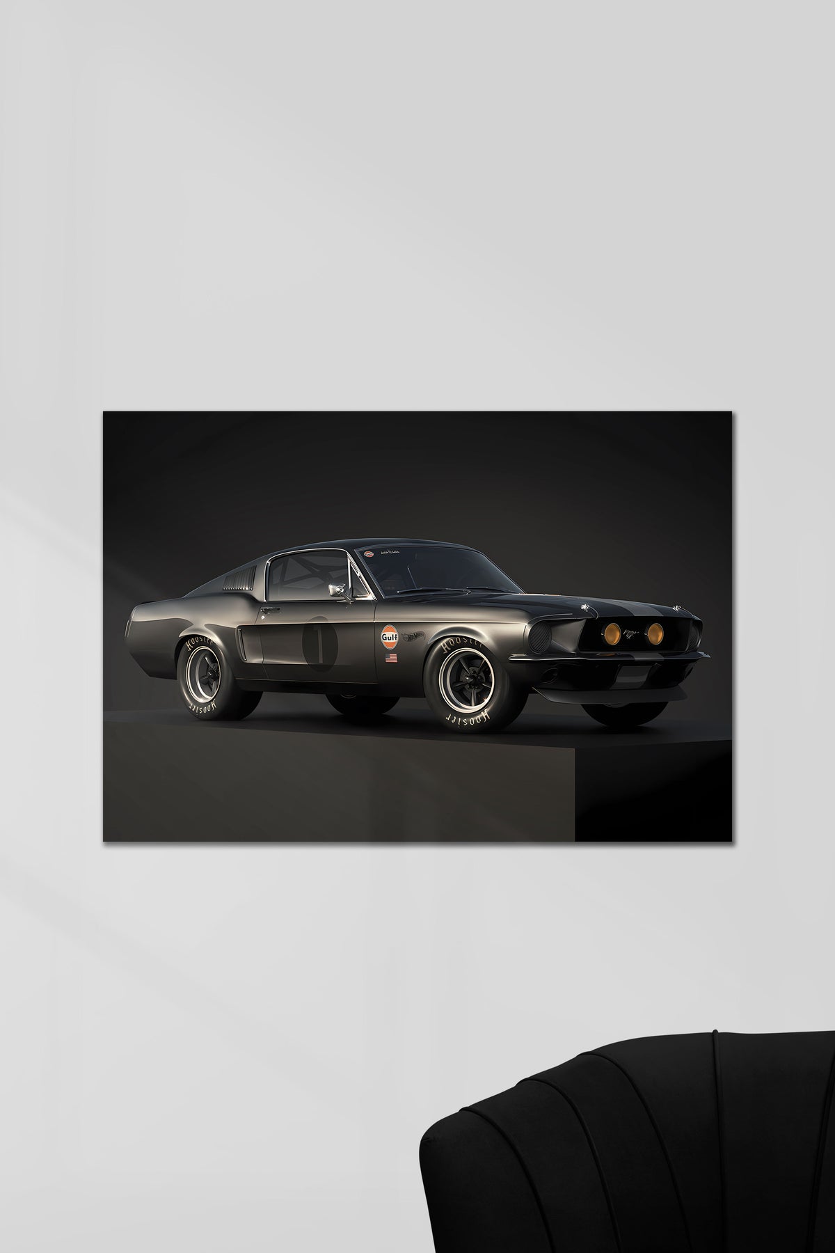 FERRARI BLACK | VINTAGE CAR #1 | CAR POSTERS - A4