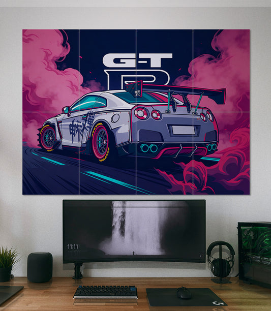 GTR | VECTOR STYLE CARS #01 | 8 Panel Split Wall Set
