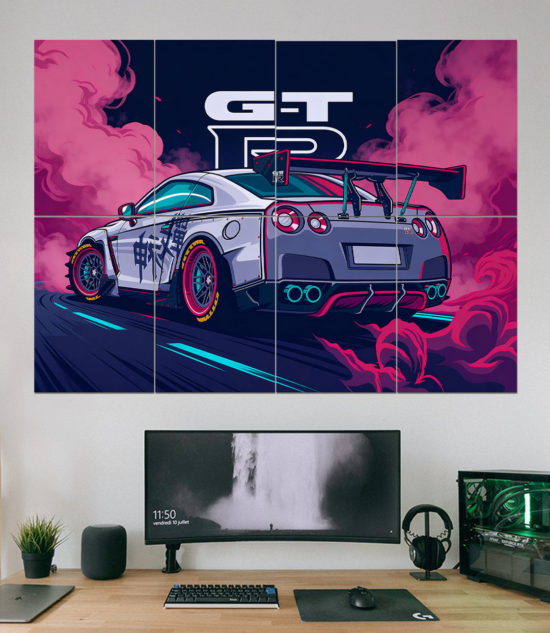 GTR | VECTOR STYLE CARS #01 | 8 Panel Split Wall Set