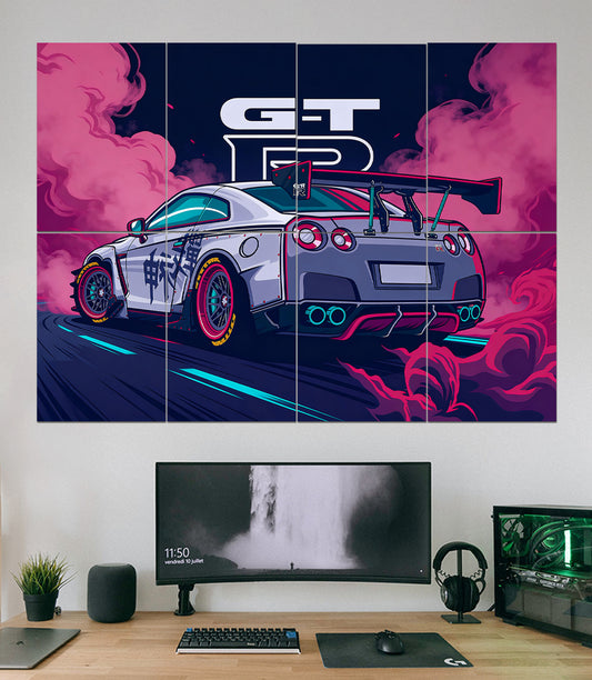 GTR | VECTOR STYLE CARS #01 | 8 Panel Split Wall Set