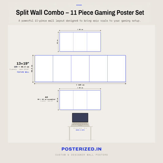 M416 Legendary 3 Weapon Skin | Split Panel Set | Gaming Wall Combo