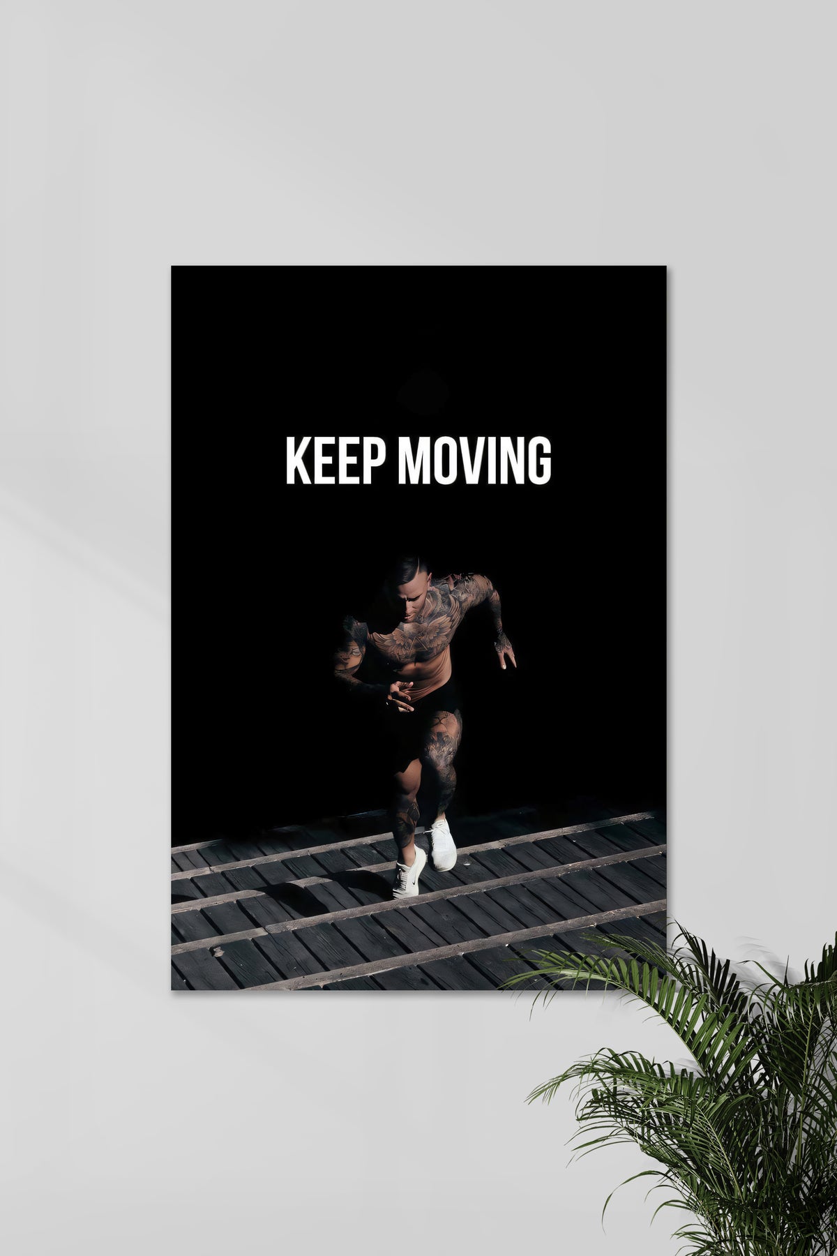 KEEP MOVING | GYM SET | Motivational Poster - A4