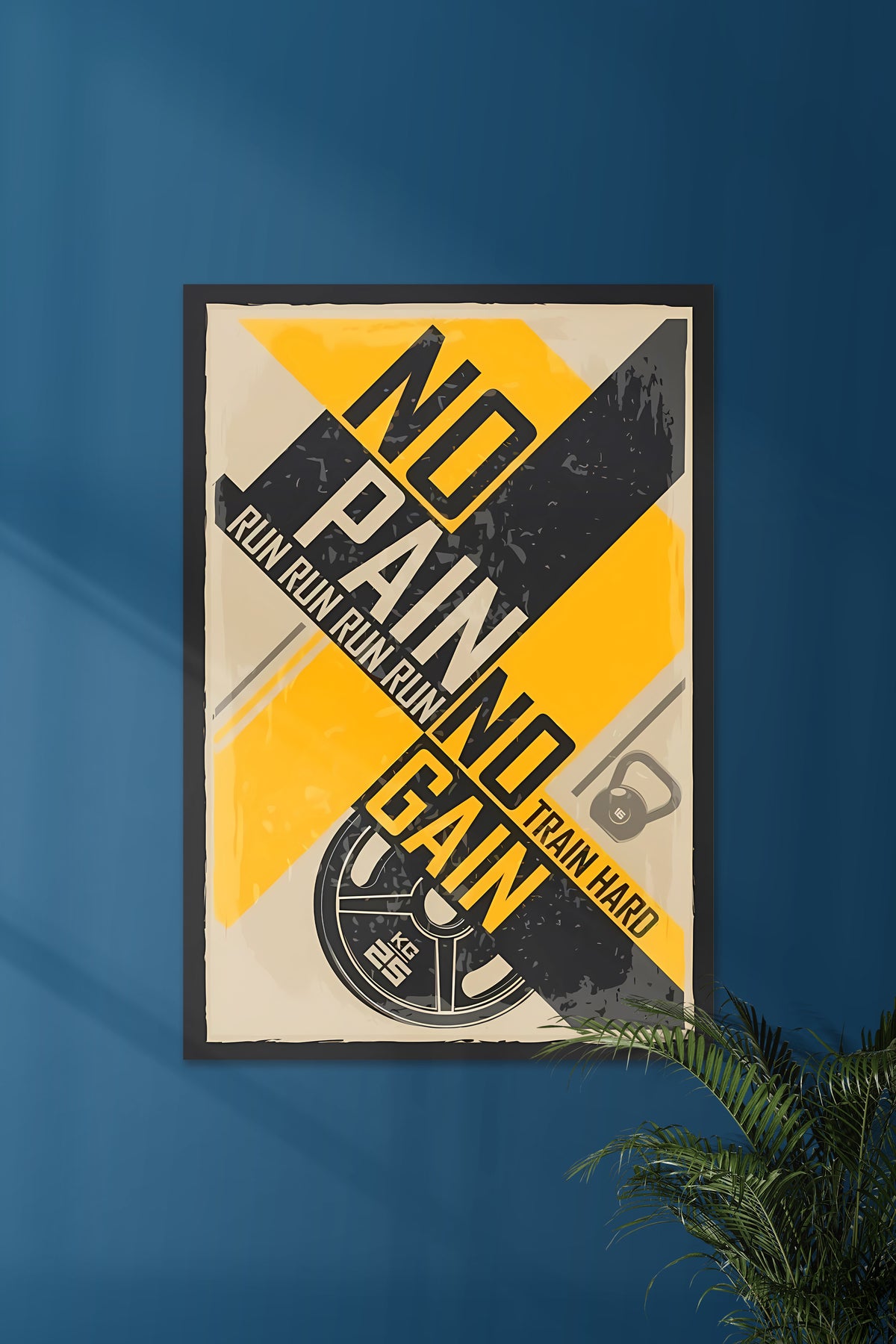 NO PAIN NO GAIN | GYM SET | Motivational Poster - A4