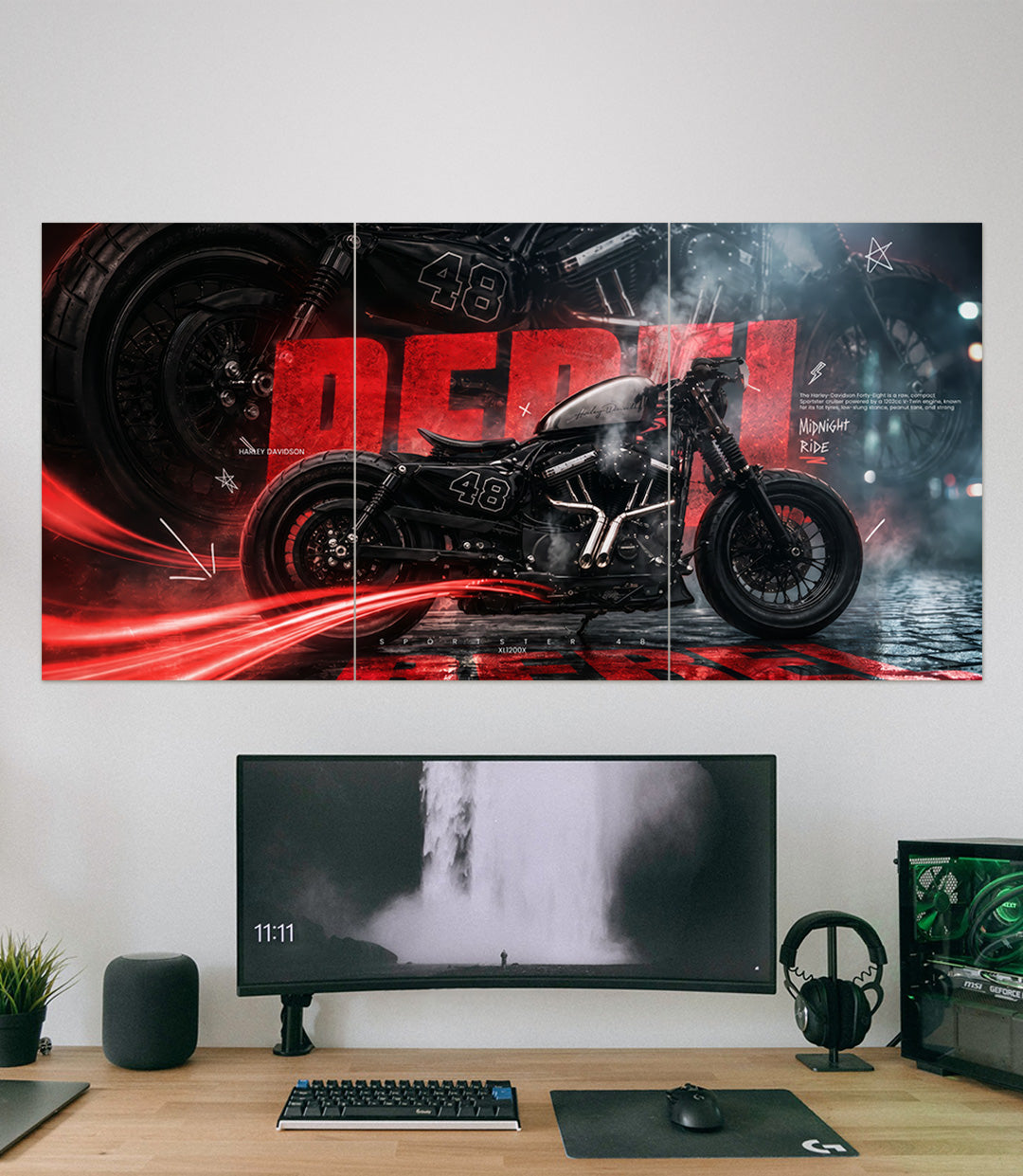 Harley Davidson 48 | Midnight Rebel | 3 Piece Set