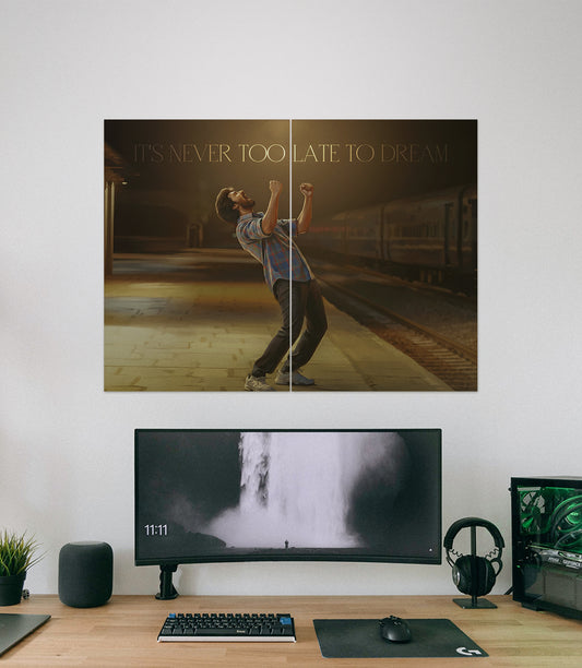 Never Too Late to DREAM Jersey Movie Poster | 2 Piece Set