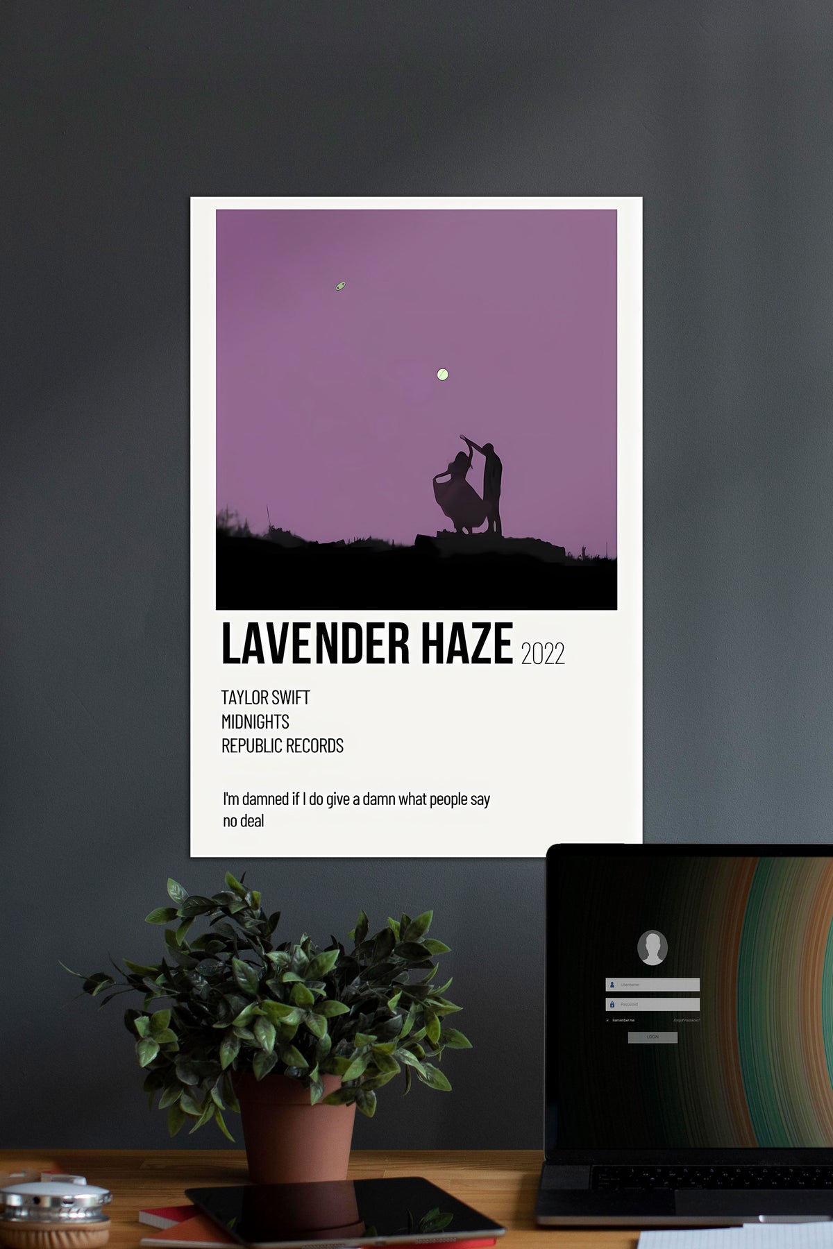 Lavender Haze | Music Card | Music Artist Poster - A4