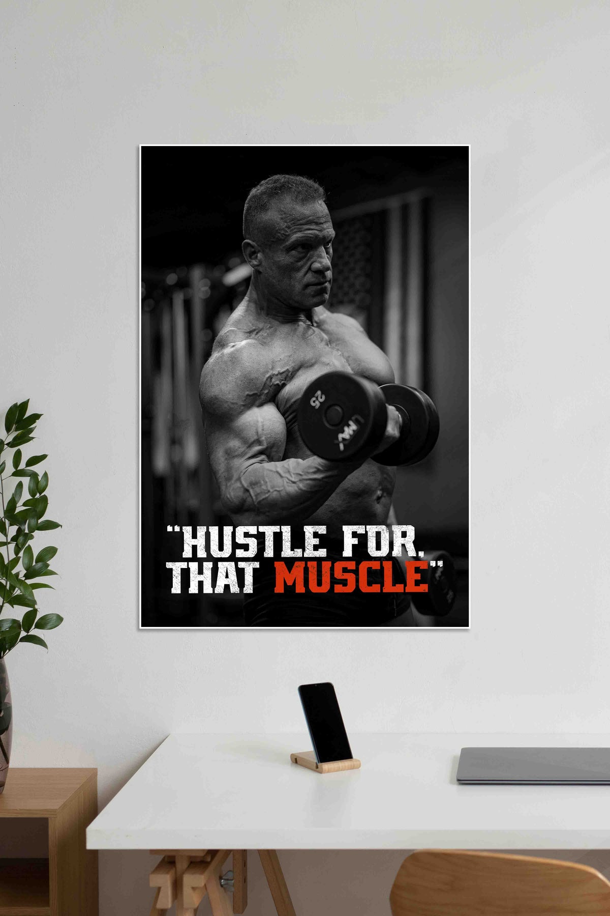 Hustle for that Muscle | GYM | Motivational Poster - A4