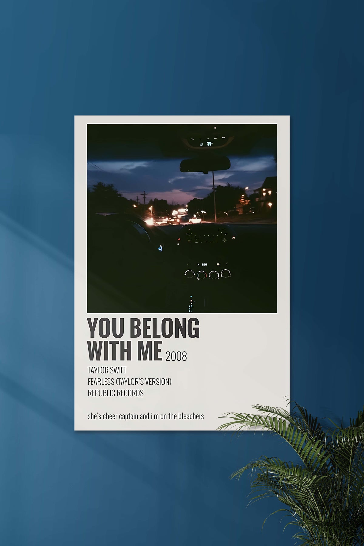 You Belong with Me x Taylor Swift | Music Card | Music Artist Poster - A4