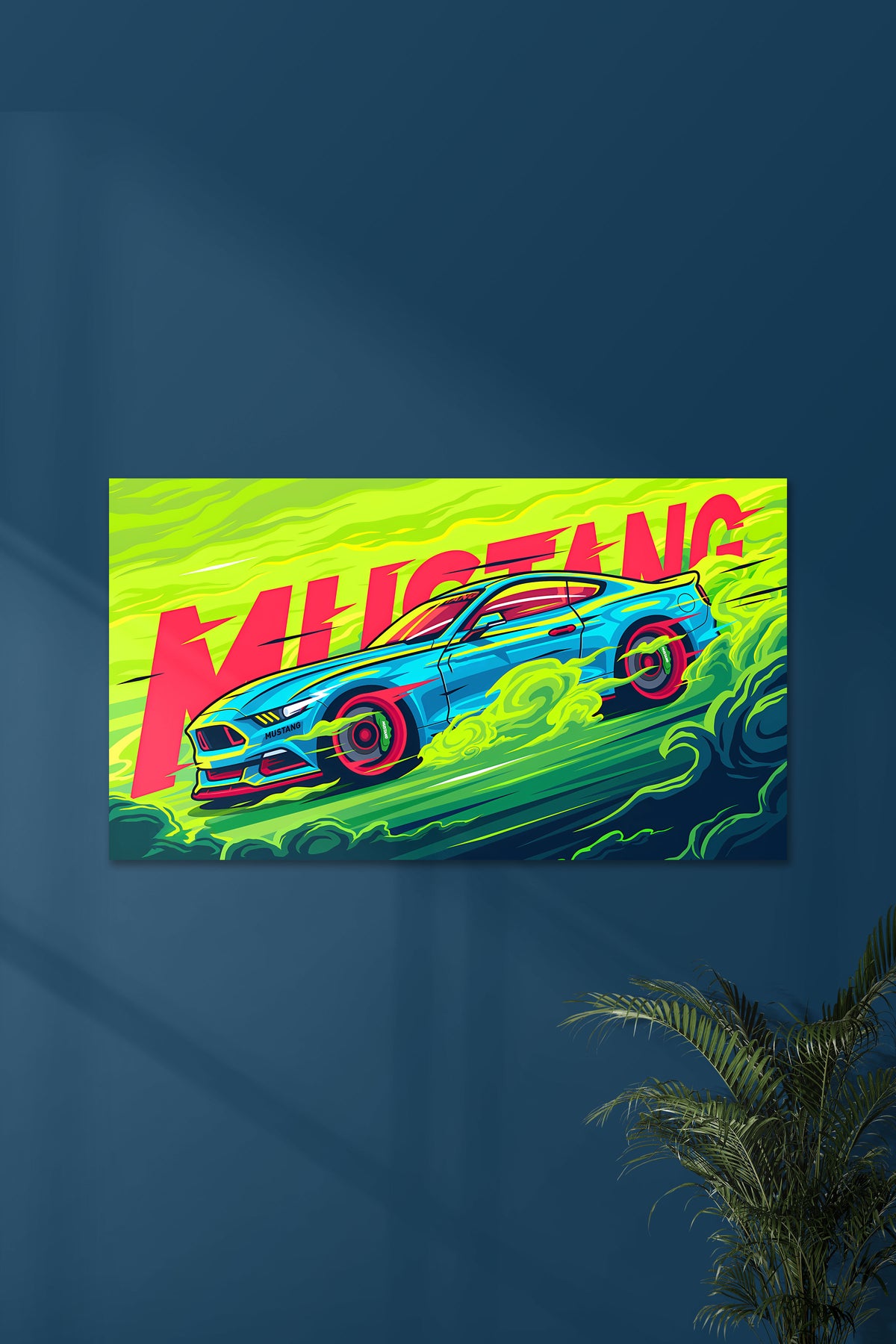 MUSTANG | VECTOR STYLE CARS #01 | CAR POSTERS - A4