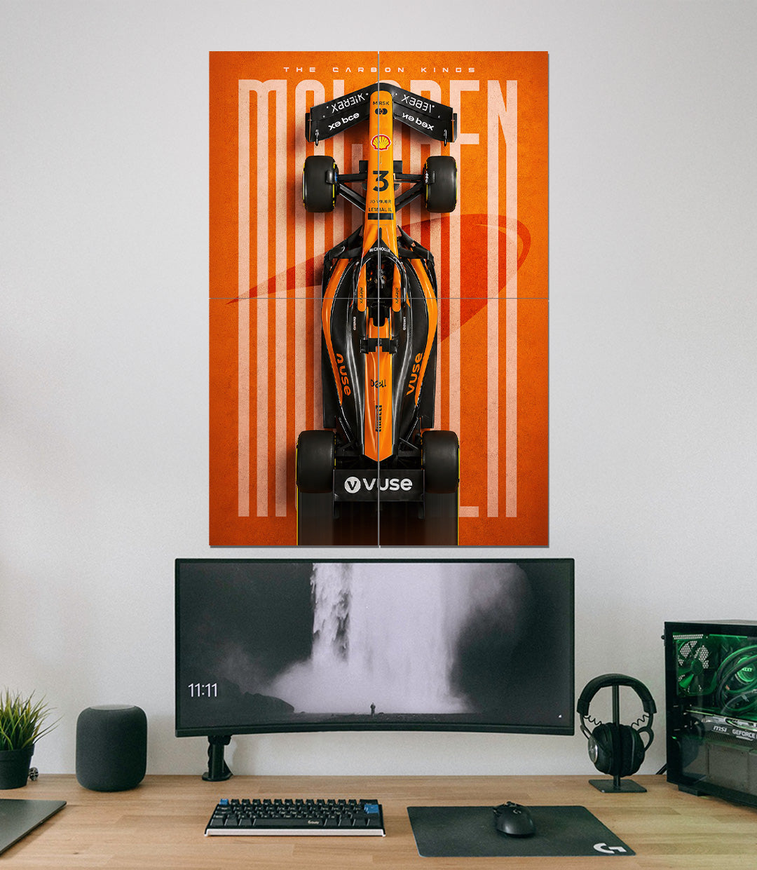 McLaren MCL38 | The Carbon Kings | Formula 1 Wall Art | 4 Piece Set
