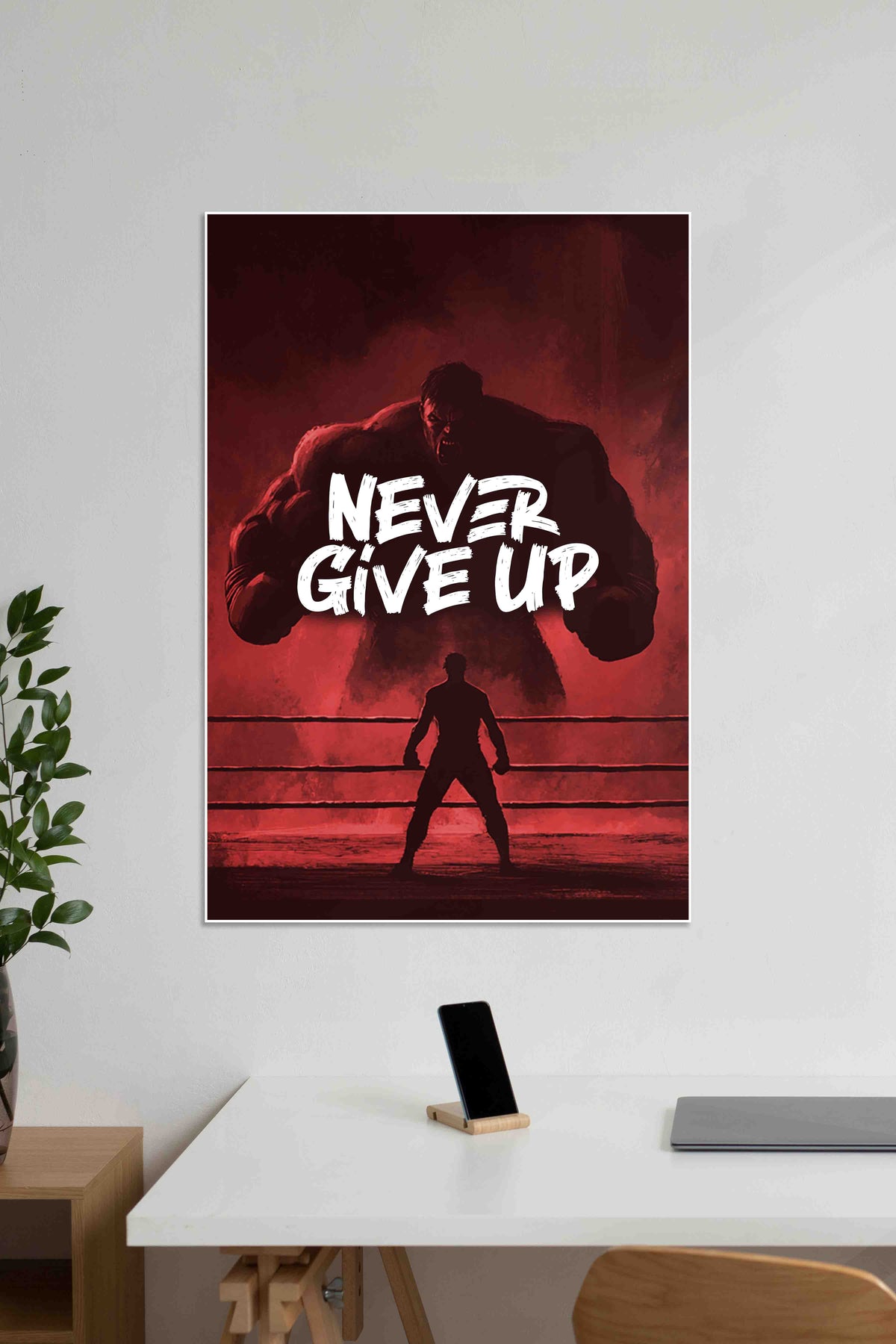 Never Give Up Buddy | GYM | Motivational Poster - A4