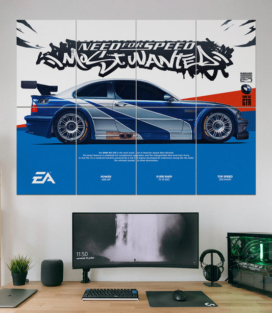 MOST WANTED | STREET RACING LEGENDS | 8 Panel Split Wall Set