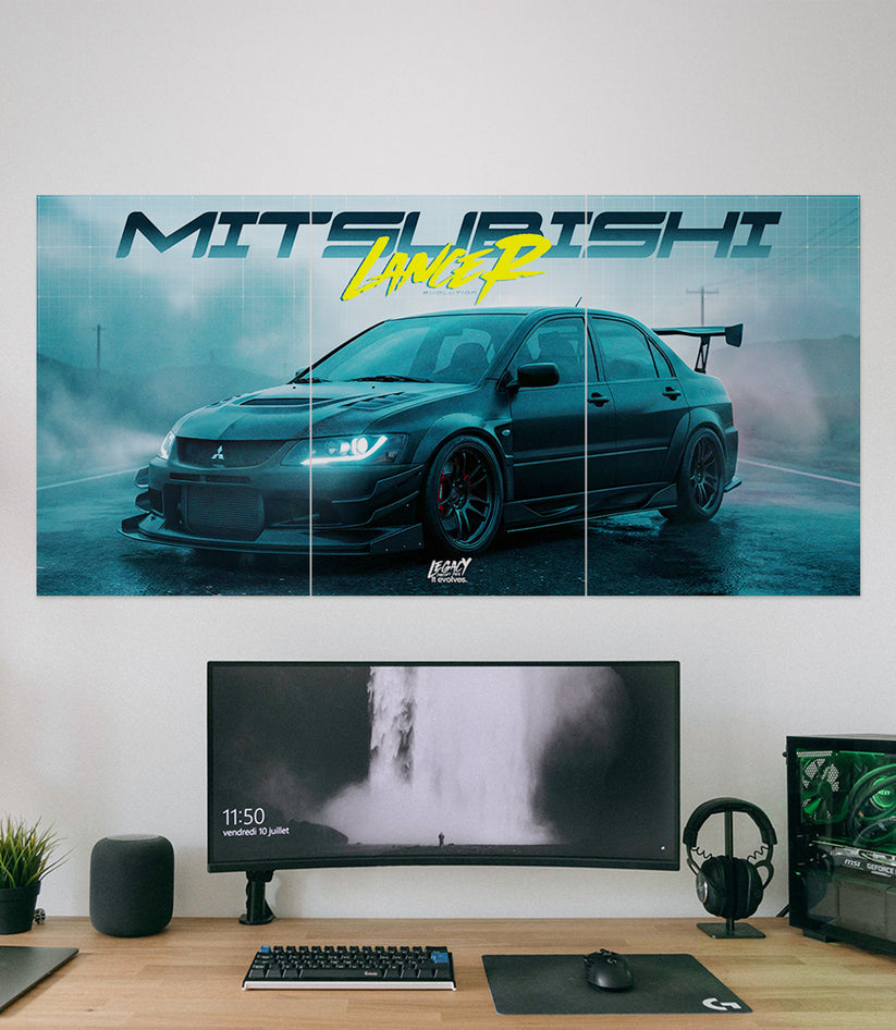 LANCER LEGACY | Mitsubishi Lancer | CAR SET | 3 Piece Set – Posterized