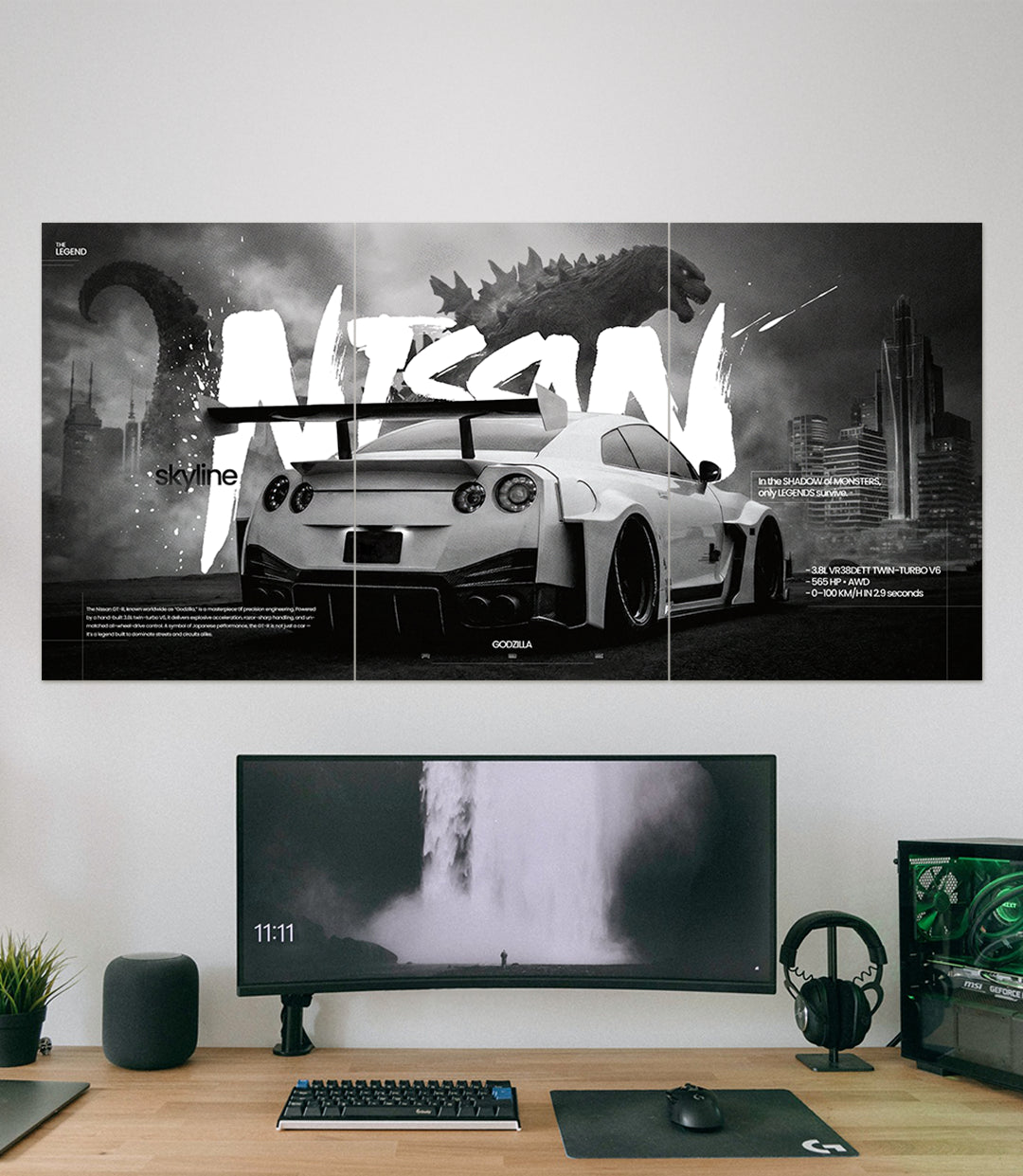 Nissan Skyline GOZILLA  | Car Set | 3 Piece Set