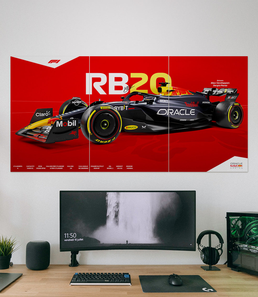 RB20 x RedBull Racing | CAR SET | 3 Piece Set – Posterized