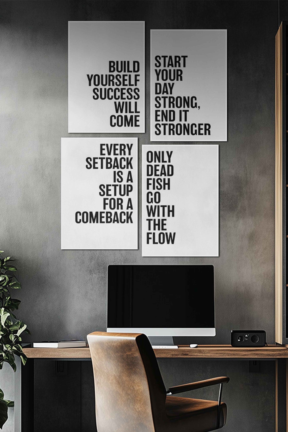 Motivational Quotes 4 pcs Set #03 | Motivational Quotes Combo - A4
