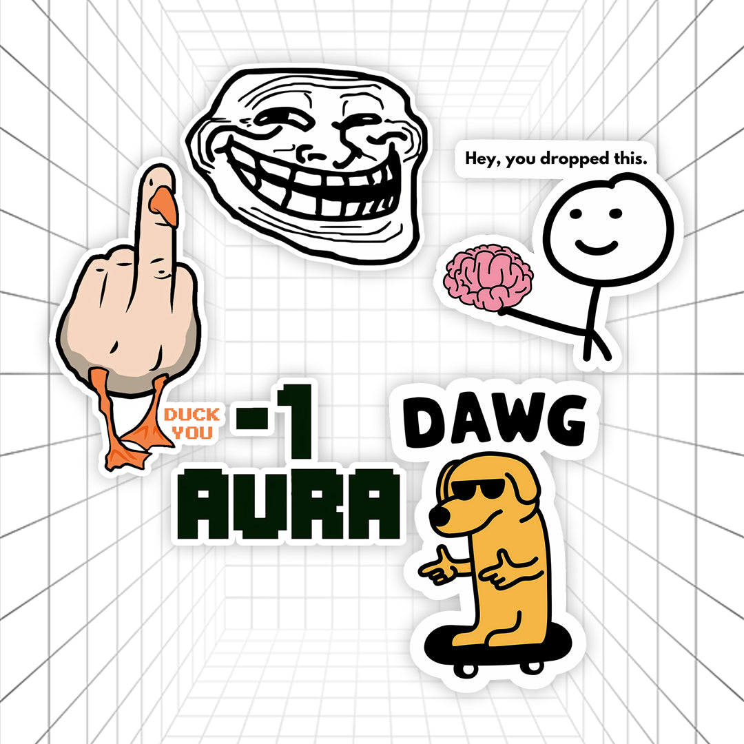 Meme Stickers #01 | Stickerized | 5 Stickers – Posterized